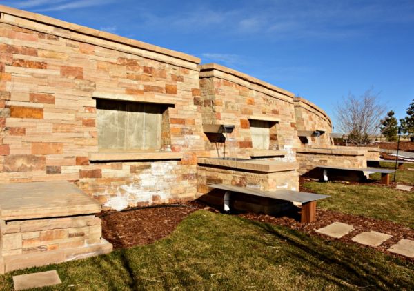 The Touchstone Niche Wall cremation memorial at Seven Stones Cemetery in Denver